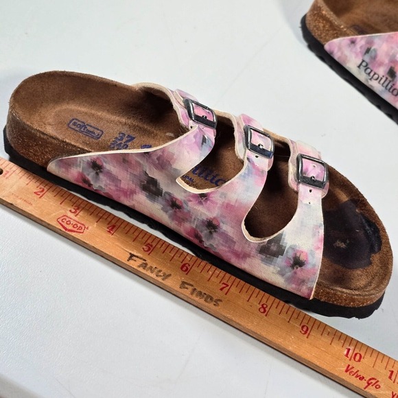 Birkenstock Papillio Florida Sandals Womens Size 37 Pixel‎ Rose Summer Slides - Picture 10 of 13